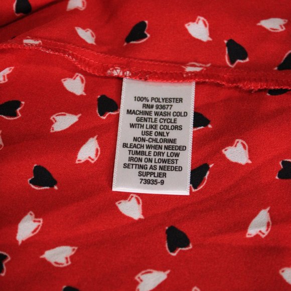 Liz Claiborne Women’s Popover Long Sleeve Tiny Hearts Print Size 3X - Picture 12 of 12